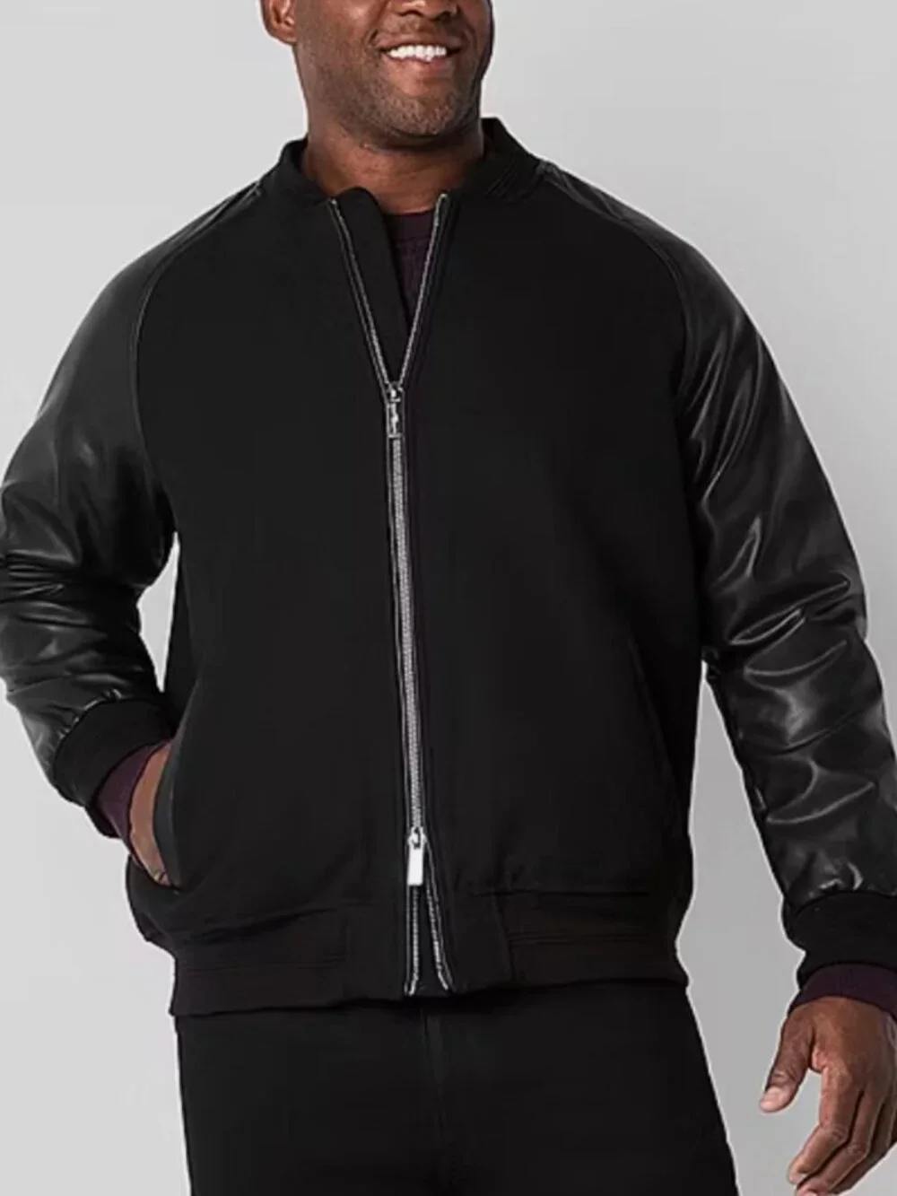 Shaquille O'Neal XLG Men's Full Zip Jacket, Black, Size 2XL NWT